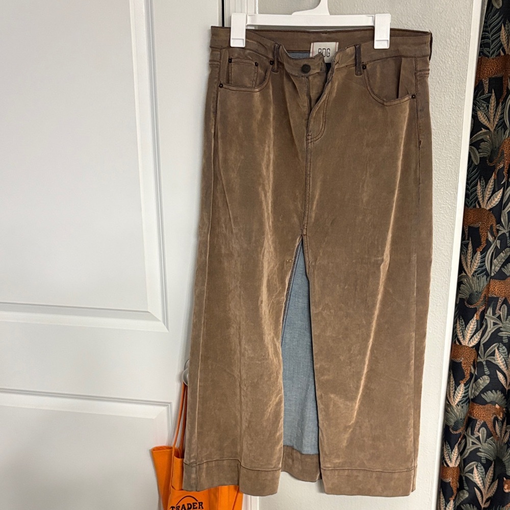 BDG suede long skirt